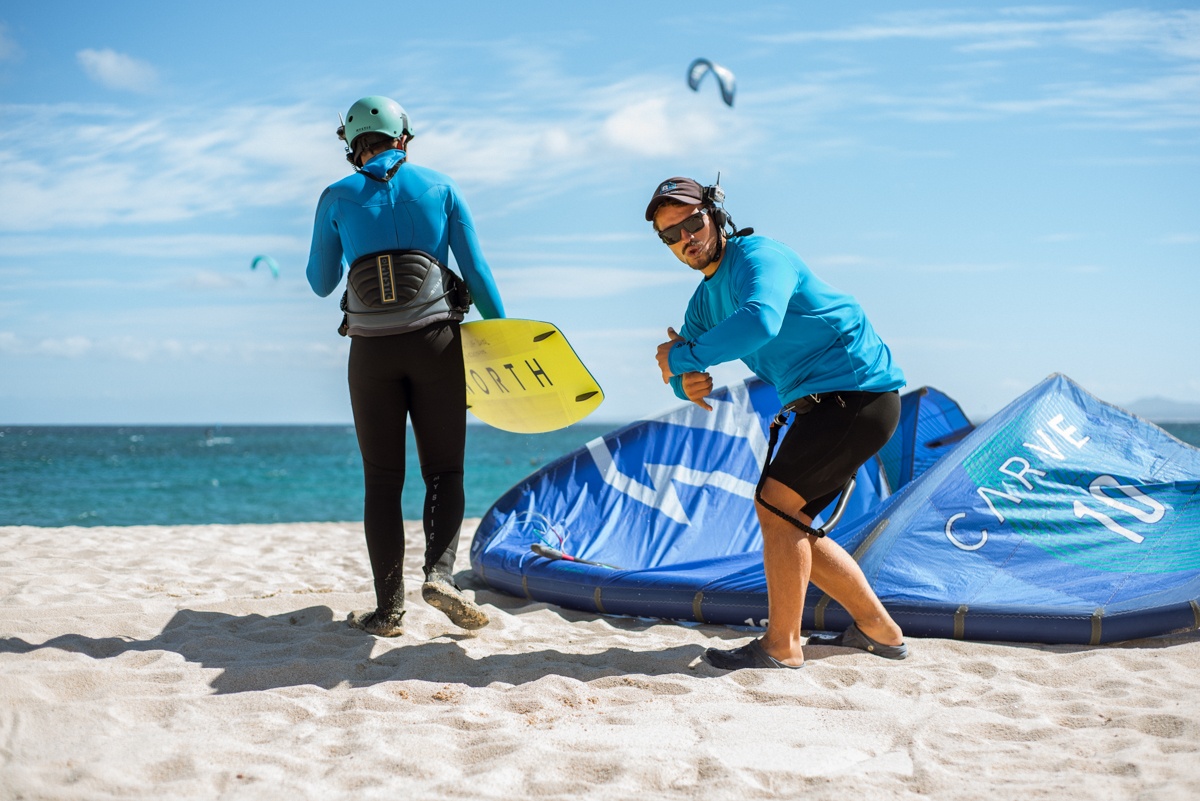 kitesurfing beach