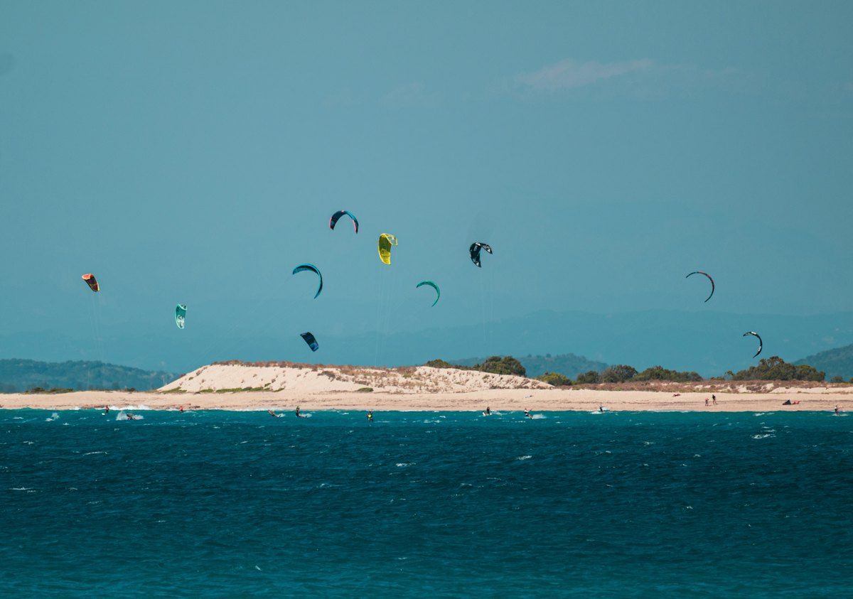 kitesurfing beach